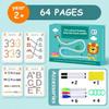 Scribble Smart Workbook, Handwriting Practice Workbook, Pen Control and Tracing Book Wipe Clean, Little Curious Mind Scribble Smart Reusable Workbooks for Kids(01) view 2