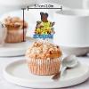 18pcs Green Glitter Happy Birthday Dessert Cupcake Topper Pick for Hip Hop Boy Theme Decor Supplies Men Happy Birthday Party Decorations view 2