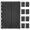 LUOZZY 10 Pieces Double Sided Stamp Album Inserts Black Background Vertical Storage Binder Sheets Collectors Loose Leaf Organizer view 1