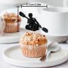 18pcs Black Glitter Silhouette Dessert Cupcake Topper Cheer to Canoe Sport Theme Decor Supplies Men Women Happy Birthday Party Decorations view 2