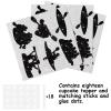 18pcs Black Glitter Silhouette Dessert Cupcake Topper Cheer to Canoe Sport Theme Decor Supplies Men Women Happy Birthday Party Decorations view 3