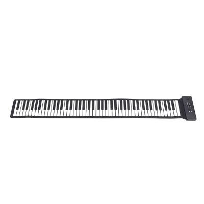 88 Keys Roll Up Keyboard Piano, Portable Foldable Silicone Piano Keyboard Built in Speaker, Educational Rechargeable Electronic Digital Music Keyboard for Students, Children