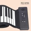 88 Keys Roll Up Keyboard Piano, Portable Foldable Silicone Piano Keyboard Built in Speaker, Educational Rechargeable Electronic Digital Music Keyboard for Students, Children view 2
