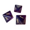 Dice Set, 3Pieces 8 Sided Resin Divination Polyhedral Dice, Mystic Astrology Learning Stones, Funny Constellation Tarot Dice Board Games, for Adults view 2