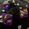 Dice Set, 3Pieces 8 Sided Resin Divination Polyhedral Dice, Mystic Astrology Learning Stones, Funny Constellation Tarot Dice Board Games, for Adults view 3