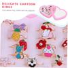 Abaodam 24pcs Girls Ring Box Adjustable Boys and Girls Jewelry Cartoon Style Ring for Dress-up Birthday Party Supplies and Gifts view 4