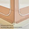 Fine Mosquito Net Canopy Bedroom Bed Curtains Frame Draperies for Single for Double Bed U-Shaped Three-Door Square Top Encrypted Net Yarn (Brown 180X220L) view 3