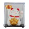 Lucky Fortune Cat, Lucky Cat Waving, Plastic Solar Automatic Waving Lucky Cat Car Ornament, Wealth And Good Luck Symbol(White) view 2