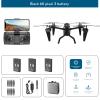 4K Drone with Brushless Motors, APP-Controlled Foldable Drone with Dual Cameras, High-Resolution Flight, 15 Min Flight Time, 100M Range, 6-Axis Gyroscope, for Beginners and Professionals Black view 3