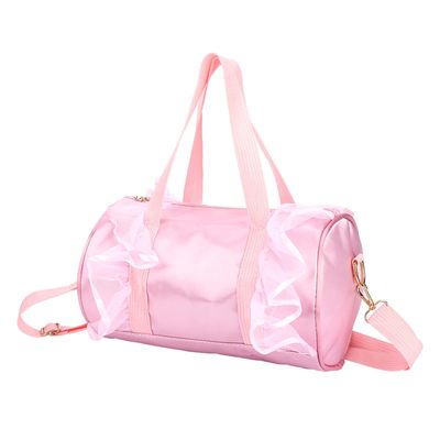 JTLB Girls Ballet Dancing Handbag Child Ballerina Kids Ballet Sequined Dance Shoulder Bag (Pink Short Yarn)