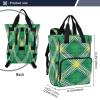GUIJI Green Twill Diaper Bag Backpack, Large Capacity Diaper Bag Multifunctional Baby Bag for Mommy Travel Backpack view 3