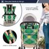 GUIJI Green Twill Diaper Bag Backpack, Large Capacity Diaper Bag Multifunctional Baby Bag for Mommy Travel Backpack view 4