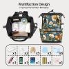 XMNYGJ Diaper Bag Backpack for Women Magritte Butterflies Nursing Diaper Backpack Waterproof Travel Mommy Daypack Portable Nappy Bags Large Maternity Changing Daycare Purse for Mom Dad view 3