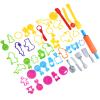 41PCS Dough Tools Set Rich Colors Various Shapes Plastic Dough Tools Kit for Kids Children view 1