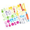 41PCS Dough Tools Set Rich Colors Various Shapes Plastic Dough Tools Kit for Kids Children view 3