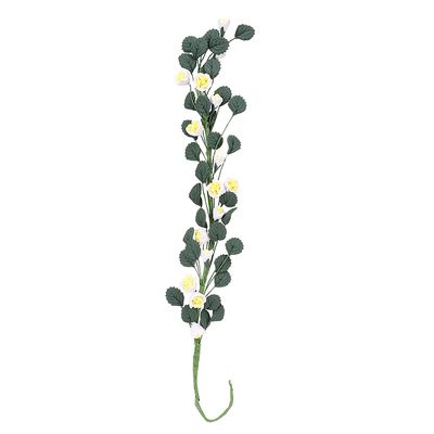 1:12 Mini Dollhouse Garden Scene Rose String Easel Swing Decorative Long Bouquet Yellow Rose Fake Flower Rose Vine Hanging Plant  (Yellow)