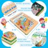 Elfew 2 Pack Reusable Activity Game for Kids Ages 4-8, 8-12,Travel Games Include 56 Different Game,1-2 Players,Toy & Learning Tool for Road Trip Airplane Activity view 3