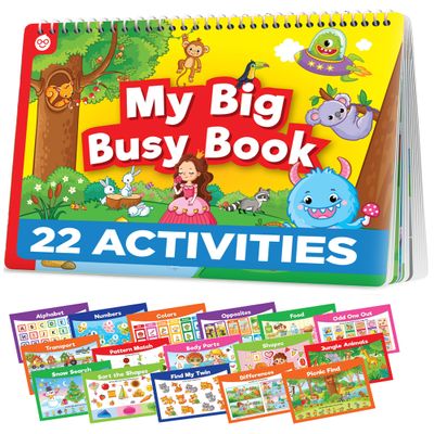 Doctor Jupiter My Big Montessori Busy Book for Toddlers 3+ Year Olds | Preschool Learning Activities - Educational Travel Toys | Birthday Gift Ideas for Boys & Girls