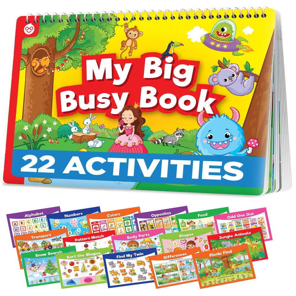 Doctor Jupiter My Big Montessori Busy Book for Toddlers 3+ Year Olds | Preschool Learning Activities - Educational Travel Toys | Birthday Gift Ideas for Boys & Girls