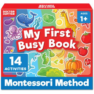 Doctor Jupiter My First Montessori Busy Book for Toddlers 1+ Year Olds | Preschool Learning Activities - Educational Travel Toys | Birthday Gift for Boys & Girls Ages 1,2,3