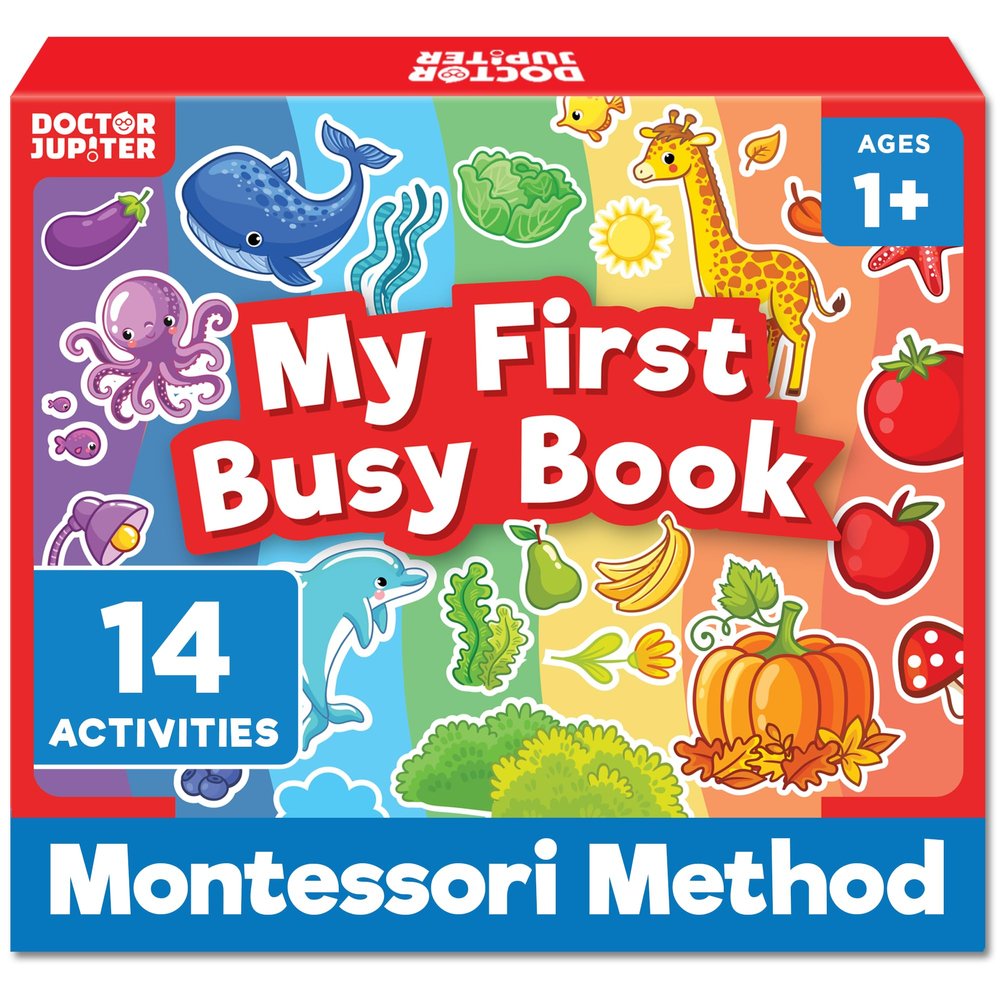 Doctor Jupiter My First Montessori Busy Book for Toddlers 1+ Year Olds | Preschool Learning Activities - Educational Travel Toys | Birthday Gift for Boys & Girls Ages 1,2,3