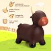 EVERICH TOY Bouncy Bull Hopping Toys, Brown Bouncy Horse Animal Hopper Ride-On, Inflatable Bull Riding Toys for Boys Girls, Birthday Gift for 18 Months 2 3 4 5 6 Years Old Toddler view 3