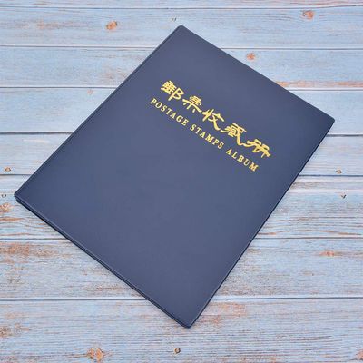 Vintage Philatelic Stamp Album 10 Sheet Collector s Book with Clear PVC Pockets Hardbound Cover