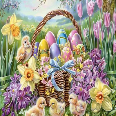 1000 Piece Easter Egg Jigsaw Puzzle | Adult Colourful Floral Jigsaw Puzzle | Romantic Jigsaw Puzzle | Best Gifts for Friends at Easter