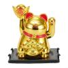 Lucky Fortune Cat, Lucky Cat Waving, Plastic Solar Automatic Waving Lucky Cat Car Ornament, Wealth And Good Luck Symbol(Bright Gold) view 1