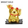 Lucky Fortune Cat, Lucky Cat Waving, Plastic Solar Automatic Waving Lucky Cat Car Ornament, Wealth And Good Luck Symbol(Bright Gold) view 3