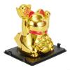 Lucky Fortune Cat, Lucky Cat Waving, Plastic Solar Automatic Waving Lucky Cat Car Ornament, Wealth And Good Luck Symbol(Bright Gold) view 4
