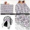 Muishi Skull and Black Stripes Baby Car Seat Canopy Nursing Cover for Newborn Car Seat Breastfeeding Covers Blanket Newborn Shower Gift view 2