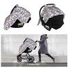 Muishi Skull and Black Stripes Baby Car Seat Canopy Nursing Cover for Newborn Car Seat Breastfeeding Covers Blanket Newborn Shower Gift view 4