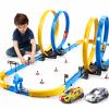 PEADUCK Slot Car Games Race Cars Toys for Boys Kids Age 5-7, Toy Cars Track Set with 4 Slot Cars, Loops and Circular Track, Slot Car Race Track Sets for 3 4 5 6 7 8+ Year Old Boy Girl Birthday Gifts view 1