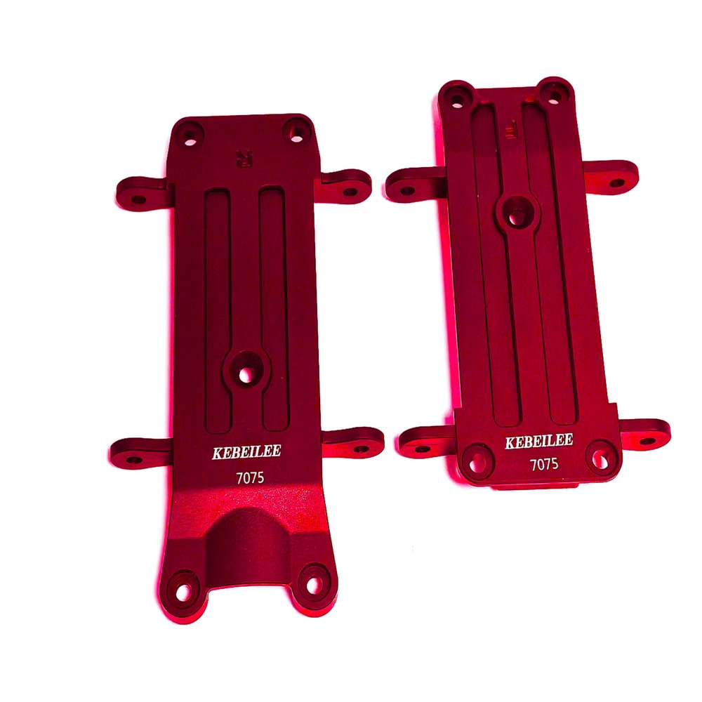 KEBEILEE CNC Aluminum7075 Front Rear Tie Bar Pin Mount for Traxxas XRT 1:6 & X-MAXX 1:5 (red)