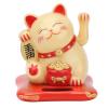 Lucky Wealth, Solar Powered Cute Waving Cat Good Luck Wealth Welcoming Home Display Car Decor (Yellow) view 1