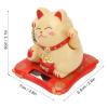 Lucky Wealth, Solar Powered Cute Waving Cat Good Luck Wealth Welcoming Home Display Car Decor (Yellow) view 3