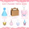 60 Pcs Adopt A Cat Party Favors Include 20 Mini Stuffed Kittens 20 Foldable Kraft Boxes 20 Birthday Hats Cat Party Favors Mini Plush Stuffed Animals for Adopt A Kitty Cat Party Supplies Gifts view 2