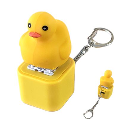 colatry Duck Quacking Fidget Keychain, Duckies Quacking Duck Keychain, Duck Keyboard Keycaps Keychain Fidget Anxieties Stress Relief Squeaky Fidget