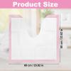 25 Pack Disposable Toilet Mats, 23.6" x 23.6" Absorbent Toilet Floor Protector from Urine Disposable Toilet Floor Mat U-Shape Toilet Training Mat Commode Mat for Children Adults(Pink) view 2