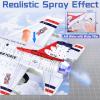 Crelloci Diecast Metal Alloy Fighter Jet Military Airplane Toy with Mist Spray, Lights & Sounds, Pull Back Function Army Air Force Aircraft for Kids, Toddlers Ages 3+, Gift for Boys Girls (White) view 3