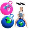 ZOOJOY Hopper Ball 2 Pack, 18 in Bouncy Ball with Handle for Kids, Unicorn & Dinosaur Girls Boys Toys for Indoor Outdoor, Best Inflatable Active Play Toys Gifts for 3 4 5 6 7 8 Yr Old Girls Boys view 1