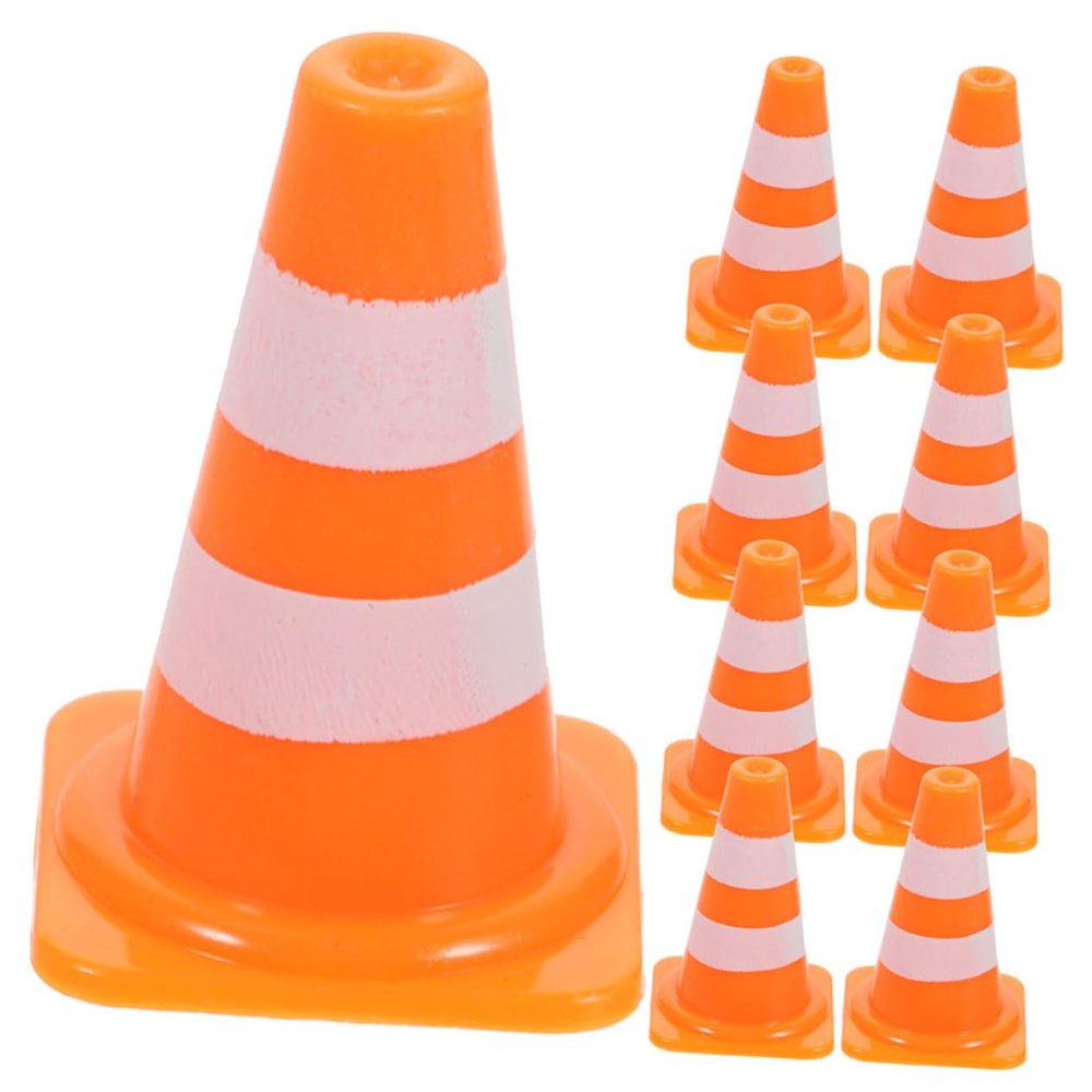 BRIGHTFUFU 40pcs Mini Traffic Sign Decorations Roadblock Signs for Educational Teaching for Traffic Awareness and Playtime Activities