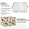 STAYTOP Beautiful Brown Leopard Print Rectangle Storage Basket Collapsible Storage Bins Waterproof Laundry Basket with Handle,Used for Home Closets, Offices, Bedrooms 1PCS view 2