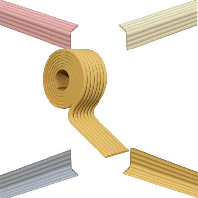 Heavy-Duty Soft Foam Furniture Edge Bumper Guards,Protectors Table Edge Safe Corner,Guard Anti-Collision Bar Protector,Soft NBR Rubber Foam,Premium,High Density, W Shape,for Furniture Corner Use(Wood,