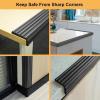 Heavy-Duty Soft Foam Furniture Edge Bumper Guards,Protectors Table Edge Safe Corner,Guard Anti-Collision Bar Protector,Soft NBR Rubber Foam,Premium,High Density, W Shape,for Furniture Corner Use(Wood, view 4