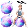 ZOOJOY Hopper Ball 2 Pack, 18 in Bouncy Ball with Handle for Kids, Clouds Girls Hopping Toys for Indoor Outdoor, Best Inflatable Active Play Toys Gifts for 3 4 5 6 7 8 Yr Old Girls Boys view 1