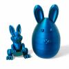 3D Printed Easter Bunny Egg Set, 3D Printed Bunny Eggs with Bunny Inside, 3D Printed Bunny Toys with Egg, 3D Printing Rabbit Eggs Easter Gift Ideas Family Fun Easter Surprise (Blue) view 1