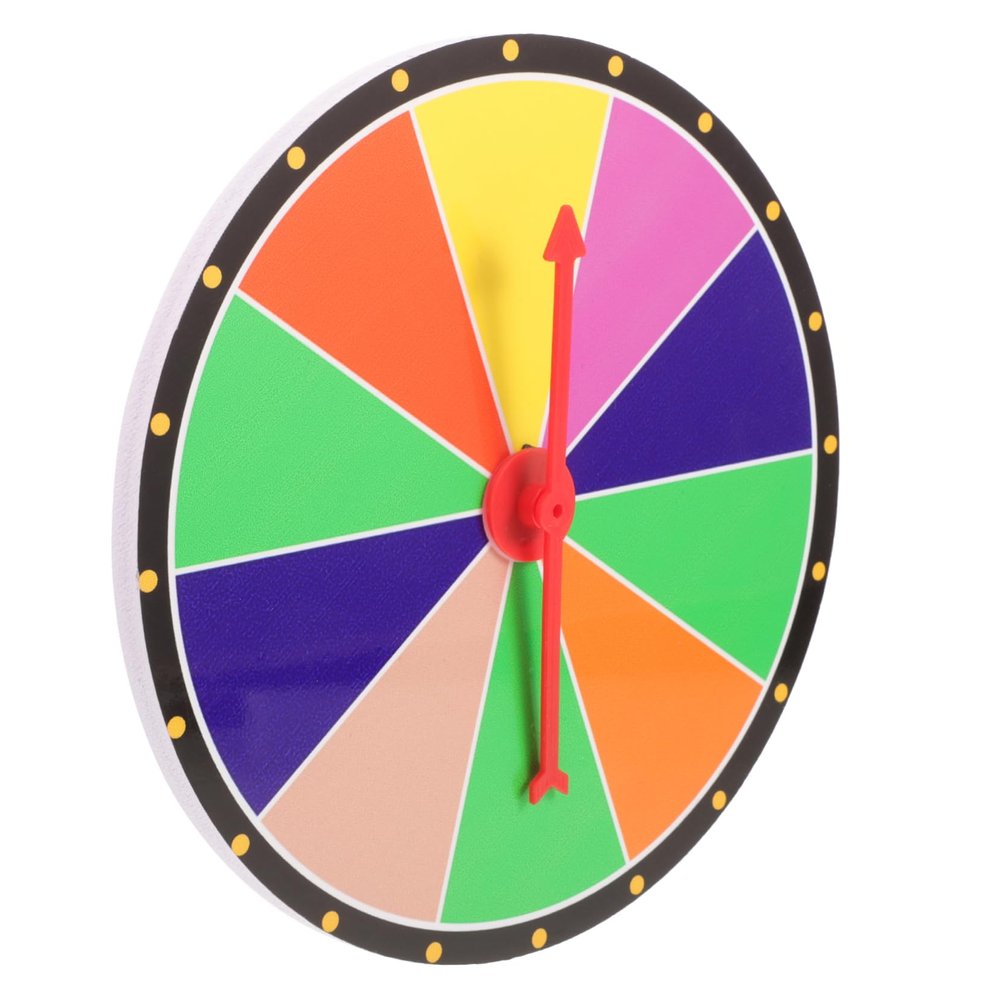 ADOCARN Prize Wheel Rotating Game Turntable for Parties Classroom and Events Material Lightweight Smooth Rotation Fun for Raffles and Games