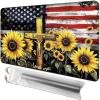 Card Game Playmat for MTG & TCG, 24x14 inch Non-Slip Magic Playmat, Durable Rubber Surface, Ideal for Card Games & Board Games, Portable with Storage Bag, American Flag view 1